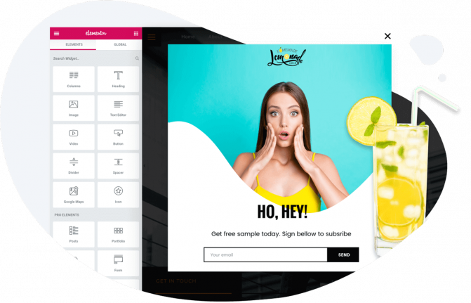 Elementor可以创建引人注目的弹出窗口，这些弹出窗口与其余的网站设计完全一致