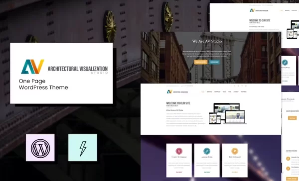 AV Studio One Page WordPress Theme 1.3 GPL Theme