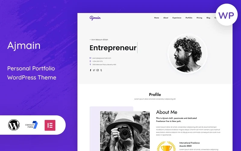 Ajmain – Portfolio Landing Page WordPress Theme 1.0.0 GPL Theme 1 Ajmain – Portfolio Landing Page WordPress Theme 1.0.0 GPL Theme