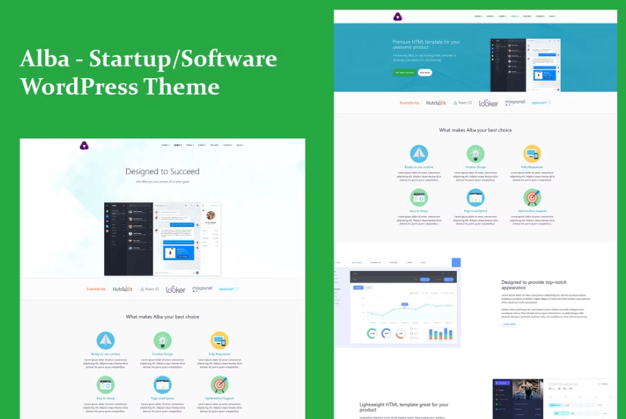 Alba Startup/Software WordPress Theme 1.0 GPL Theme 1 Alba Startup/Software WordPress Theme 1.0 GPL Theme