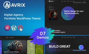 Avrix Digital Agency Portfolio WordPress 1.1 GPL Theme