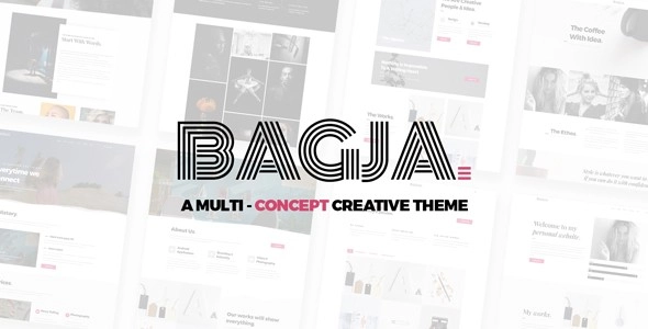 Bagja Responsive Multi Concept One Page Portfolio Theme 1.2.7 GPL Theme