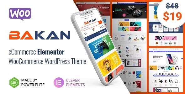 Bakan eCommerce Elementor WooCommerce WordPress Theme 1.4.3 GPL Theme