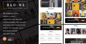 Baowe Responsive One/Multi Page Portfolio WordPress Theme 1.1 GPL Theme