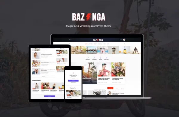 Bazinga Viral Blog WordPress Theme 1.1.6 GPL Theme