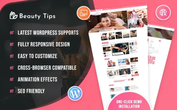 Beauty Tips Blog WordPress Theme 1.0.0 GPL Theme