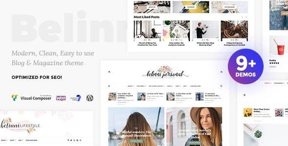 Belinni Multi-Concept Blog / Magazine WordPress Theme 1.5.1 GPL Theme