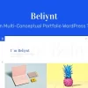 Beliynt Modern Multi Conceptual Portfolio WordPress Theme Portfolio 2.1破解版主题