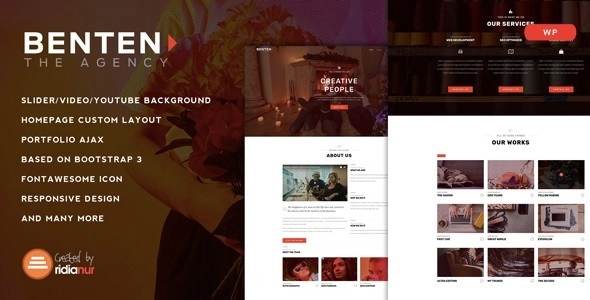 Benten Responsive One Page Portfolio HTML Template 1.1 GPL Theme