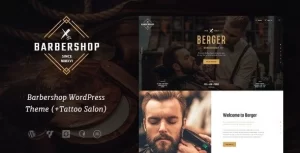 Berger | Barbershop Tattoo WordPress Theme 1.1.1 GPL Theme