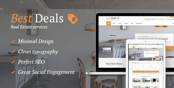Best Deals A Modern Property Sales Rental WordPress Theme 1.4.3 GPL Theme