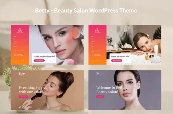Betty Beauty Salon WordPress Theme 1.0 GPL Theme