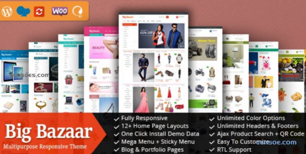 BigBazaar Responsive WooCommerce WordPress Theme 2.2.17 GPL Theme