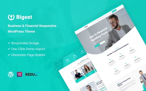 Bigest Financial Responsive WordPress Theme 1.0.0 GPL Theme