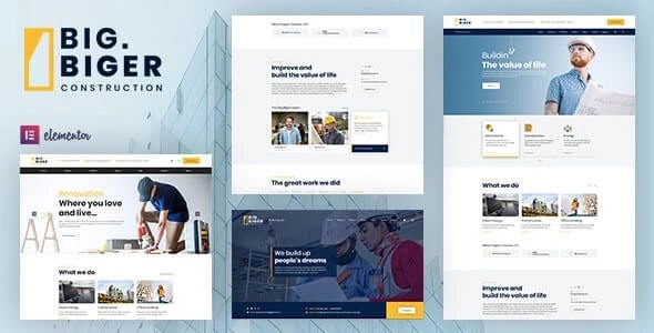 Bigger Construction WordPress Theme 1.0.1 GPL Theme