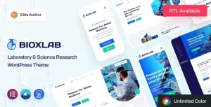 Bioxlab Laboratory Science Research WordPress Theme 1.0.4 GPL Theme