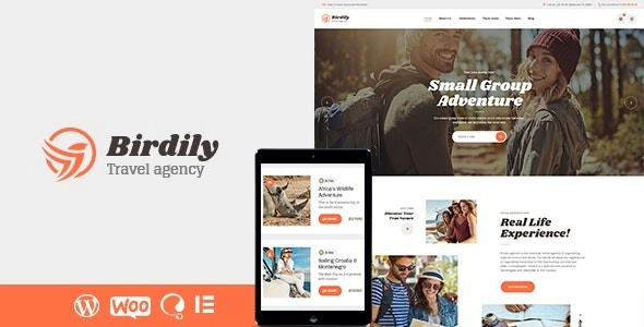 Birdily | Travel Agency Tour Booking WordPress Theme 1.0.3 GPL Theme