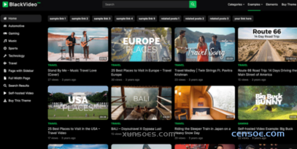 BlackVideo Pro 1.0.0 GPL Theme