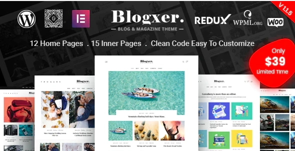 Bloxer Blog Magazine WordPress Theme 1.1.7 GPL Theme