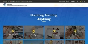 BlueCollar Handyman Renovation Business WordPress Theme 2.7.8 GPL Theme