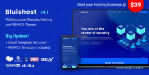 Bluishost Responsive Web Hosting with WHMCS Themes 3.8 GPL Theme