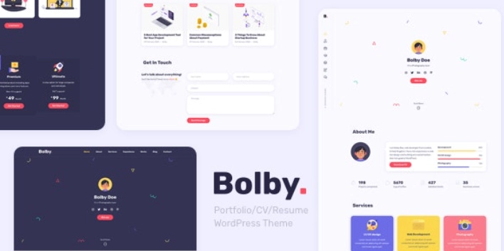 Bolby Portfolio/CV/Resume WordPress Theme 1.0.6 GPL Theme 1 Bolby Portfolio/CV/Resume WordPress Theme 1.0.6 GPL Theme