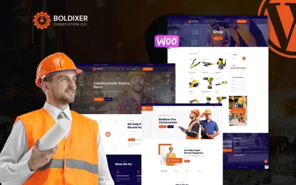 Boldixer Construction Multipurpose WordPress Theme 1.0.0 GPL Theme