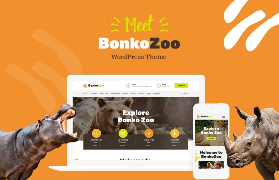 Bonko A Vibrant Safari Zoo WordPress Theme 1.0.6 GPL Theme 1 Bonko A Vibrant Safari Zoo WordPress Theme 1.0.6 GPL Theme