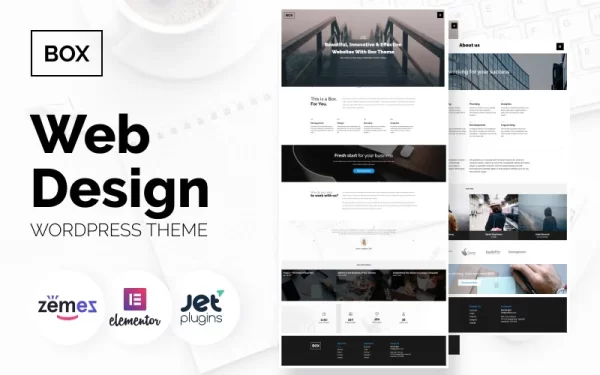 Box Web Design Multipurpose Modern WordPress Elementor Theme WordPress Theme 1.0.1 GPL Theme