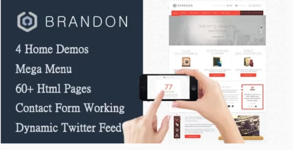 Brandon Responsive Multi-Purpose WordPress Theme 1.9.7 GPL Theme