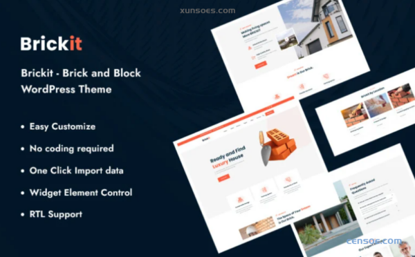 Brickit Brick and Block WordPress Theme 1.0.1 GPL Theme