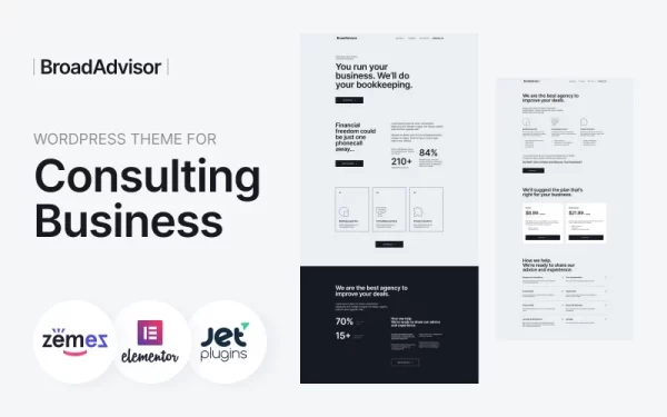 BroadAdvisor WordPress Theme for Consulting Business 1.0.1 GPL Theme