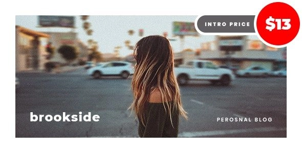 Brookside Personal WordPress Blog Theme 1.3.2 GPL Theme
