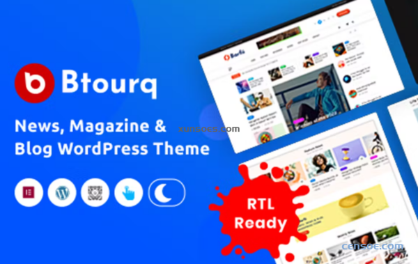 Btourq WordPress News Magazine Theme 1.0.4 GPL Theme