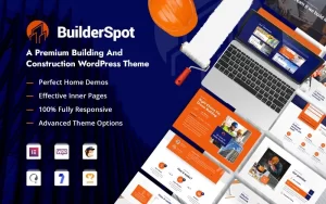 BuilderSpot Building and Construction WordPress Theme 1.2 GPL Theme