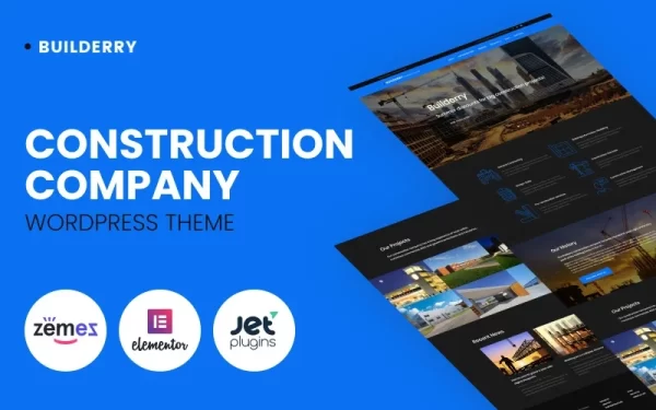 Builderry Construction Company WordPress Theme 1.0.0 GPL Theme