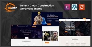 Bulter Clean Construction WordPress Theme 1.0.5 GPL Theme