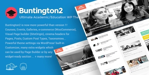 Buntington Education WP Theme 2.0.0 GPL Theme
