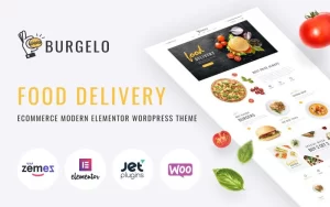 Burgelo Food Delivery ECommerce Modern Elementor WooCommerce Theme 1.0 GPL Theme