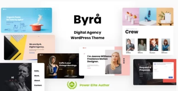 Byra Simple Portfolio WordPress Theme 11.6 GPL Theme