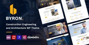 Byron | Construction and Engineering WordPress Theme 1.15 GPL Theme