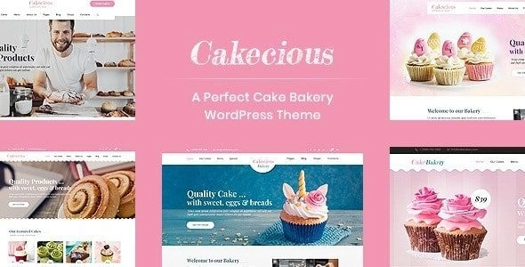 Cakecious Cake Bakery Food WordPress Theme 1.9 GPL Theme
