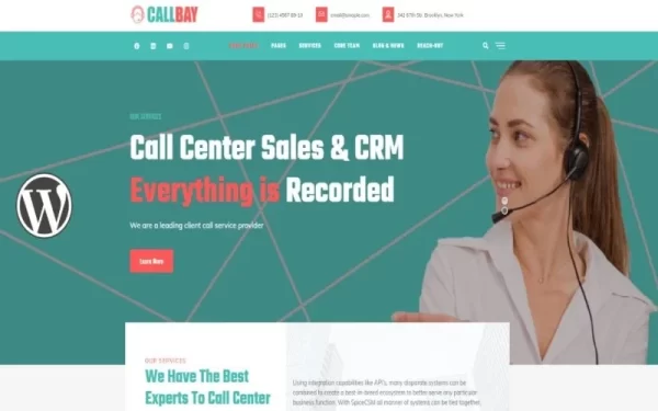 Callbay Call Center WordPress Theme 1.0.0 GPL Theme