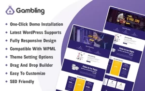 Casino and Gambling WordPress Theme 1.0.0 GPL Theme