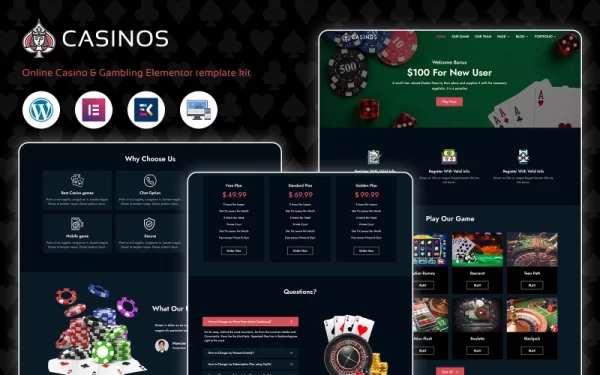 Casinos : Casino and Gambling WordPress Theme 1.4 GPL Theme
