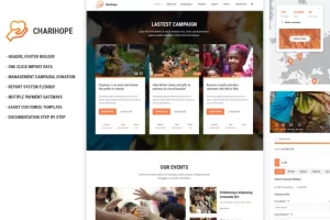 Charihope Charity and Donation WordPress Theme 1.0.9 GPL Theme