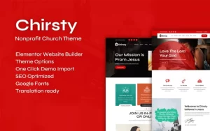 Chirsty Multipurpose Nonprofit Church WordPress Theme 1.0.0 GPL Theme