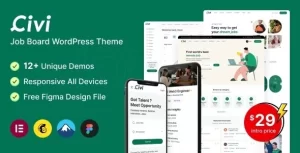 Civi Job Board WordPress Theme 2.0.9 GPL Theme