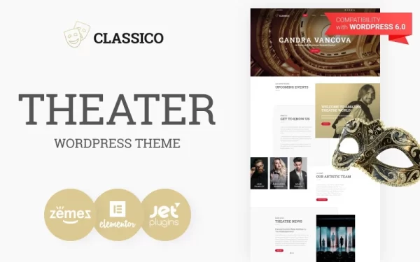Classico Theater Responsive WordPress Theme 1.0.1 GPL Theme
