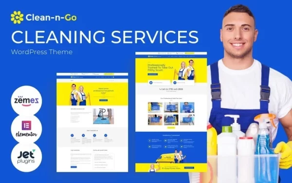 Clean-n-Go WordPress Theme for Cleaning Services 2.0.1 GPL Theme